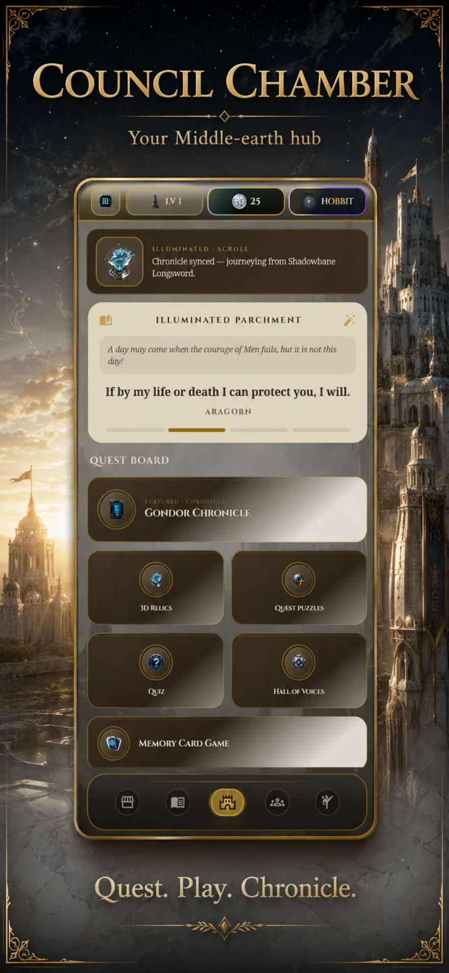 Fellowship of LOTR on a phone